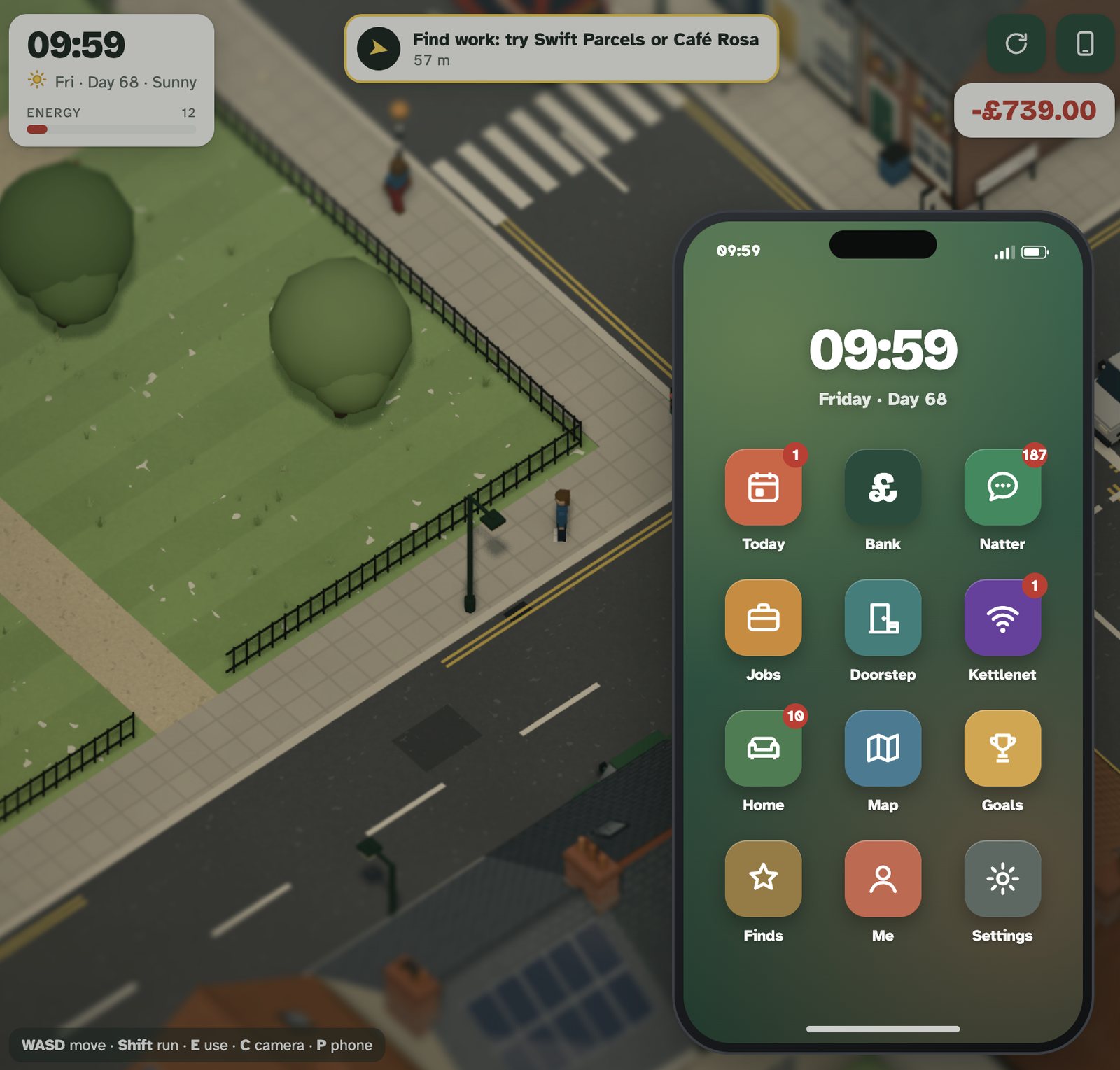 Your phone: Today, Bank, Natter, Jobs, Doorstep, Kettlenet and more